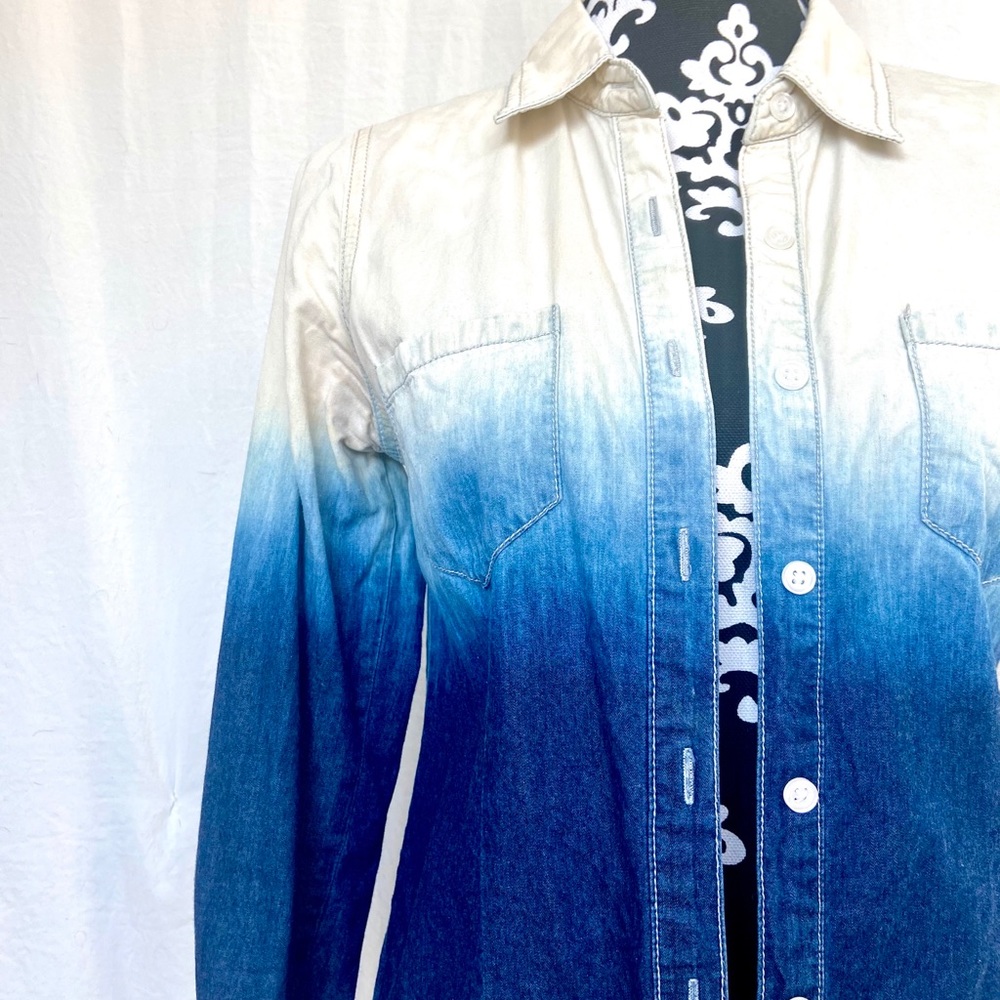 Ombré Chambray Button-Up